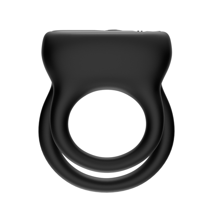 טבעת רטט זוגית Ring of Love 3 – מבט קדמי עם שתי לולאות מסיליקון רפואי גמיש