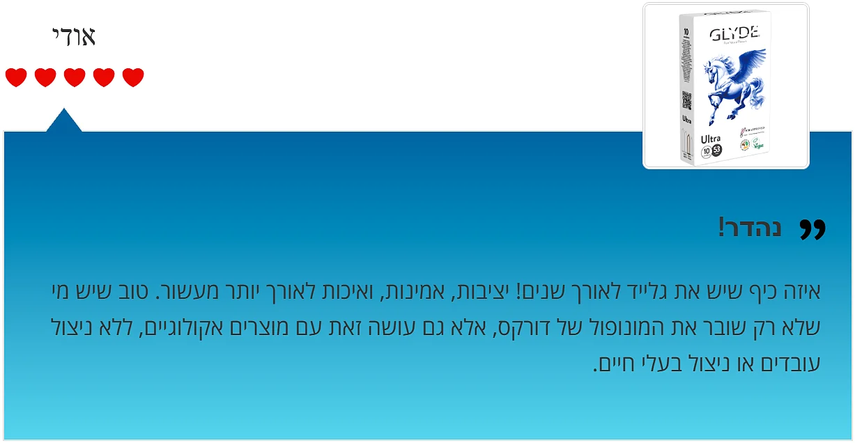 חוות דעת אמיתית על קונדום אולטרה של גלייד